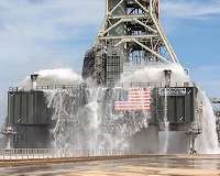 Pad 39B water flow test comes through loud and clear