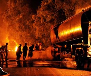 20 killed as fuel truck crash in China sparks fire