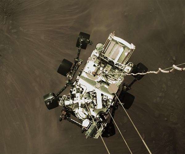 NASA's Perseverance Rover Sends Sneak Peek of Mars Landing