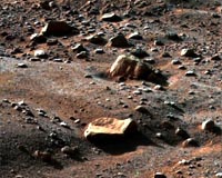 Phoenix Camera Sees Morning Frost At The Landing Site
