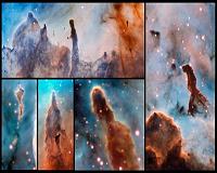Carina Nebula Blasted by Brilliant Nearby Stars