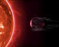Cooked planets shrink due to radiation