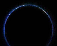 Pluto's blue atmosphere in the infrared