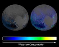 Pluto's widespread water ice