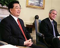Bush confident China's future to reflect universal aspirations