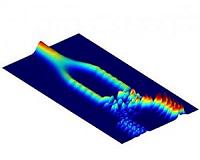 First demonstration of antimatter wave interferometry