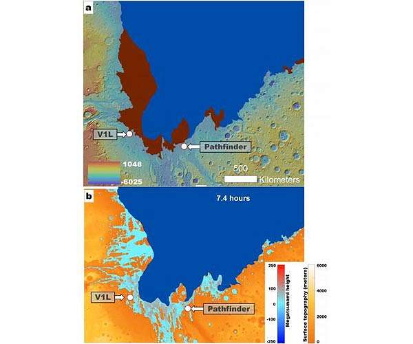 Mars megatsunami may have been caused by Chicxulub-like asteroid impact