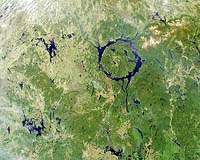 ESA satellite images Manicouagan Crater