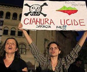 Thousands march in Romania against Canadian mine plan