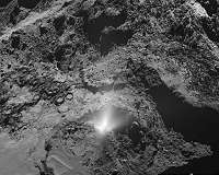 Rosetta Reveals Dust Jet from Comet