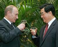 China, Russia say ties must flourish in economic crisis