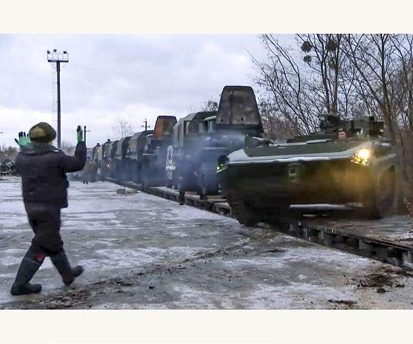NATO says Russia's military build-up continuing around Ukraine