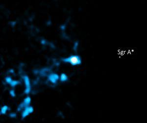 A Glimpse of the Violent Past of Milky Way's Giant Black Hole