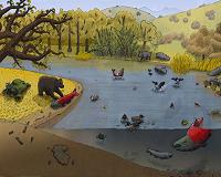 Giant extinct salmon fought with spike teeth during upriver spawning events