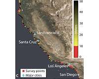 Satellite survey shows California's sinking coastal hotspots