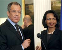 Rice, Lavrov hold direct talks on US-Russia relations