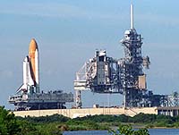 Shuttle Endeavour moved to launch pad