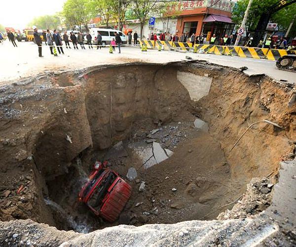 Sinkholes sow fear in former Polish mining town