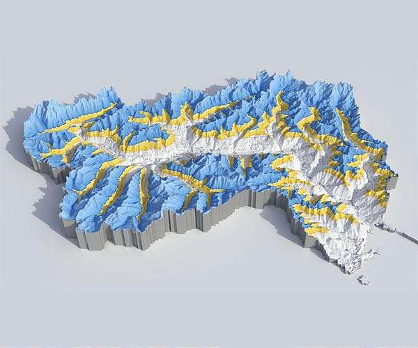Satellite images show lack of snow in the Italian Alps
