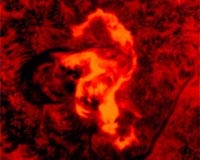 Fake Astronaut Gets Hit By Artificial Solar Flare
