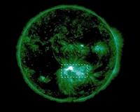 First sightings of solar flare phenomena confirm 3-D models of space weather