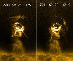 Huge tornadoes discovered on the Sun