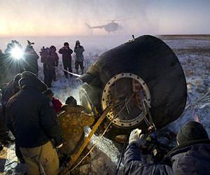 Space Station Trio Lands Safely in Kazakhstan