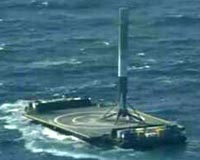 SpaceX lands rocket on ocean platform for first time