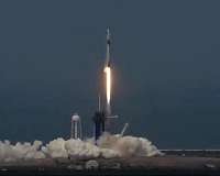 SpaceX rocket lifts off on historic private crewed flight