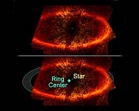 Hidden Planet Pushes Star Ring A Billion Miles Off-Center