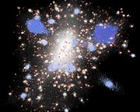 Birth of universe modeled in massive data simulation