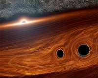 Black hole collision may have exploded with light
