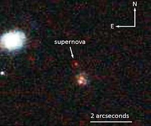 The farthest supernova yet for measuring cosmic history