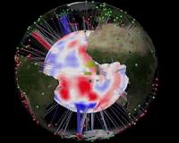 The patchy weather in the center of the Earth