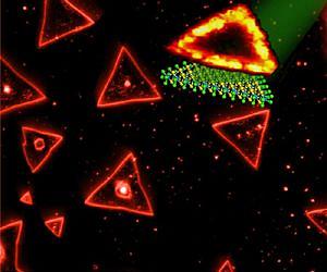 Tungstenite triangles emit light