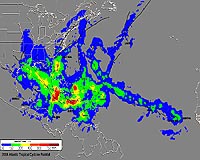2008 Atlantic Tropical Cyclone Rainfall