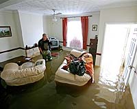 On patrol with bikers scaring off looters after UK floods