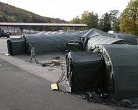 Soldiers assemble newly developed tactical command post