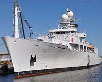 Navy oceanic survey ship makes maiden voyage