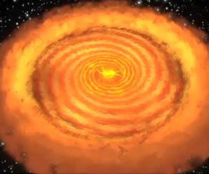 X-raying the beating heart of a newborn star