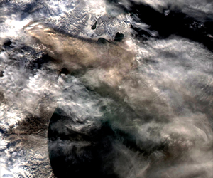 Aqua Catches Plume from Russian Volcano