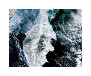 Russian volcano erupting with gas, ash
