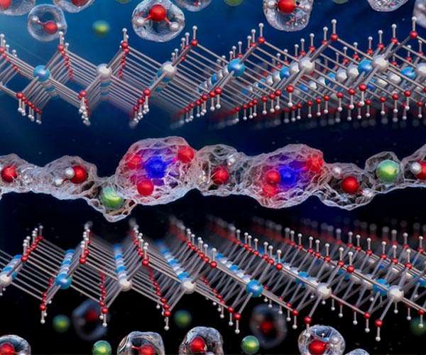 Incorporation of water molecules into layered materials impacts ion storage capability