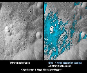 NASA radar finds ice on moon's north pole