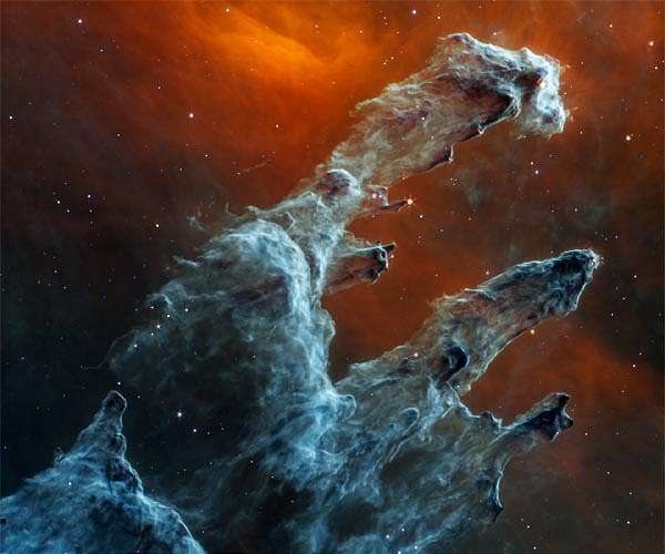 Webb reveals dust, structure in Pillars of Creation