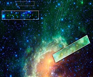 Asteroid Caught Marching Across Tadpole Nebula