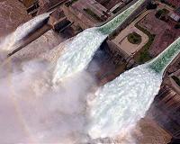 China dam water release captured by drone