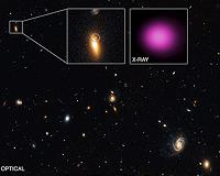 Wandering black hole spotted by pair of X-ray telescopes